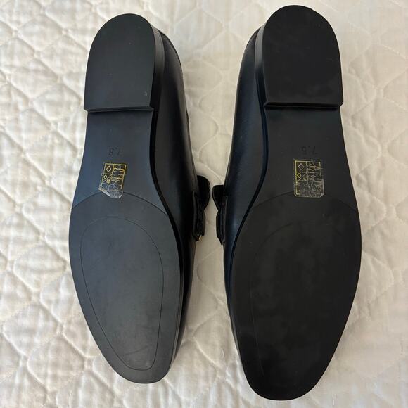 Jeffrey Campbell 7.5 Gold Horsebit Black Loafers Quiet Luxury - Picture 7 of 8